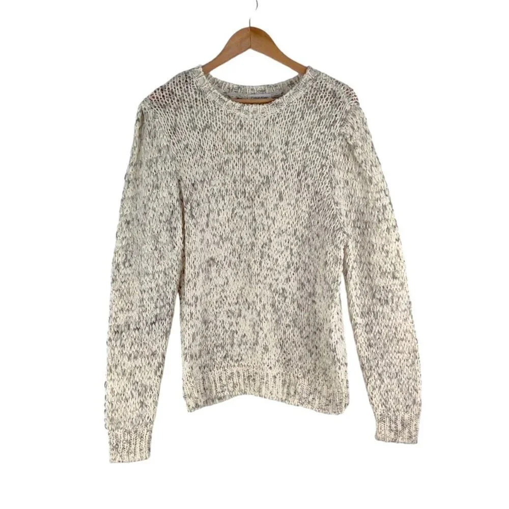 Calvin Klein Pullover Sweater Top Woven Large Thread Blended Fabric Speckled XL